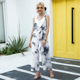 Tie-Dye-Jumpsuit Lässiger, taillenenger Jumpsuit